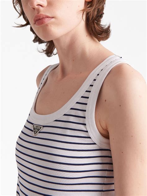 prada striped tank top